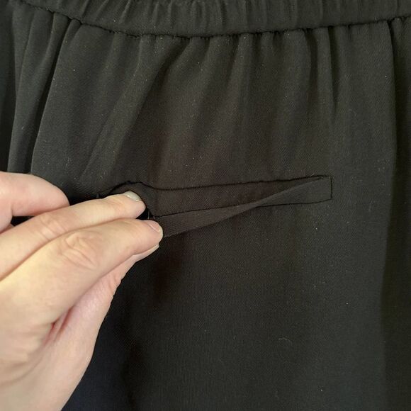 AllSaints US 2 / UK 6 Black Koro Trousers Slim Leg Elastic Waist - Picture 8 of 10